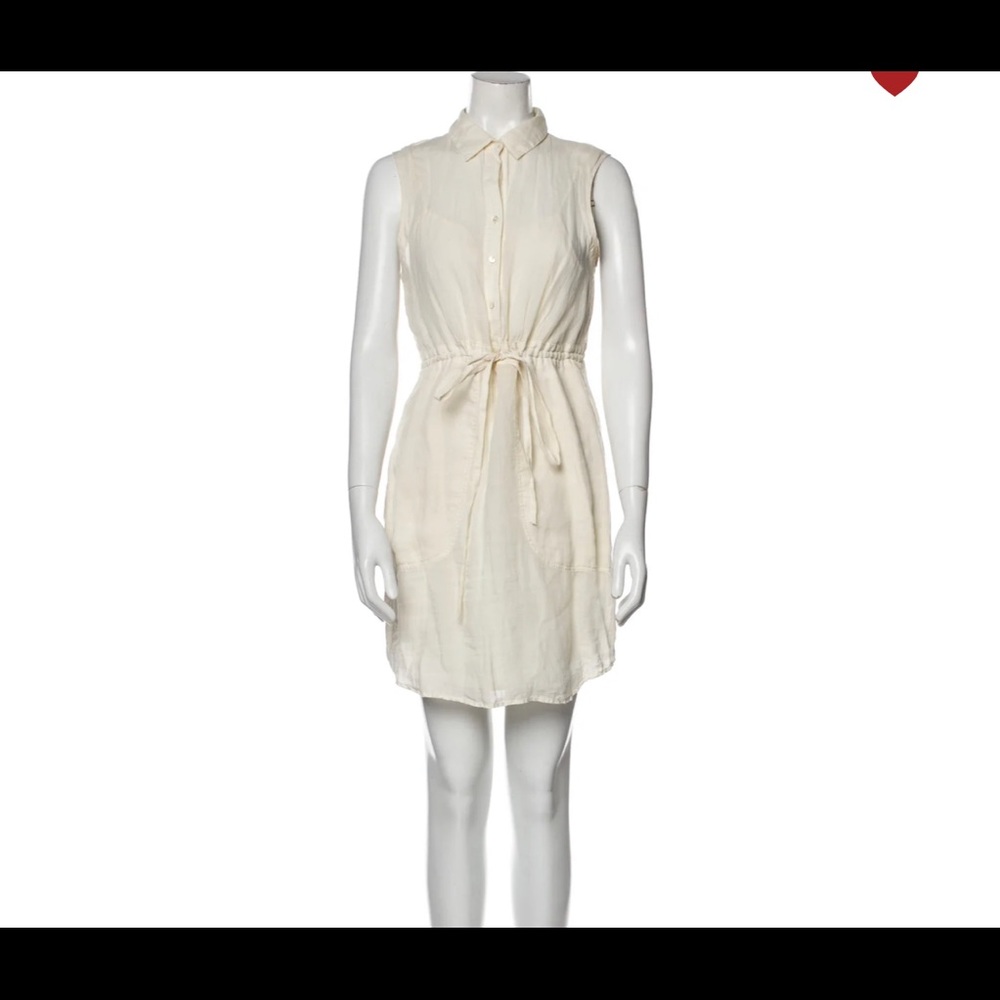 shirt dress white/ivory with mother of pearl buttons